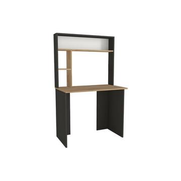 Schreibtisch mit Stauraum - Schwarz & Holzfarben - VALURI