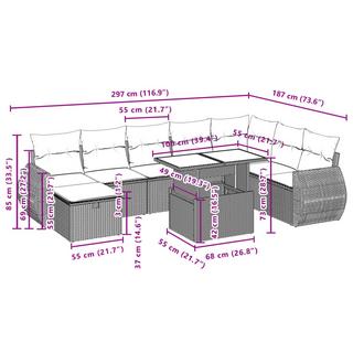 VidaXL Garten sofagarnitur poly-rattan  