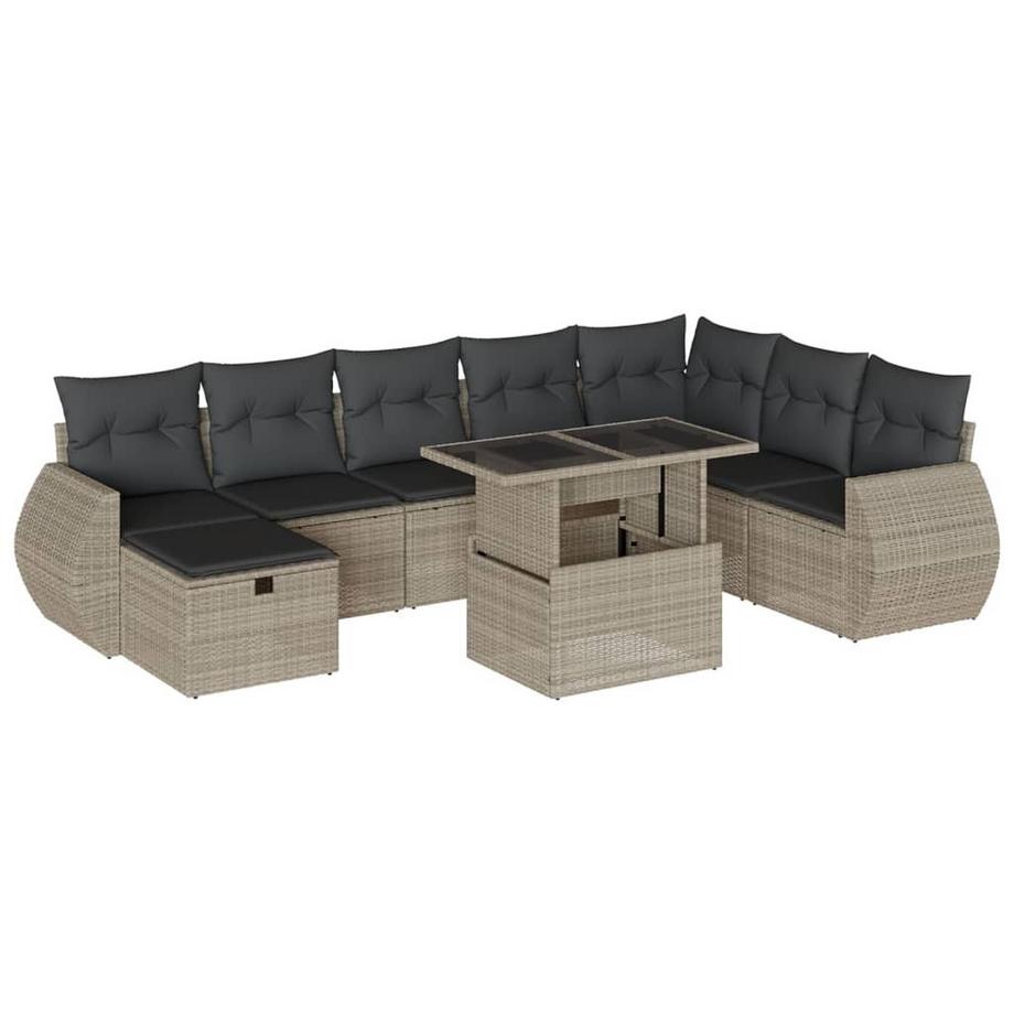 set divano da giardino Polirattan