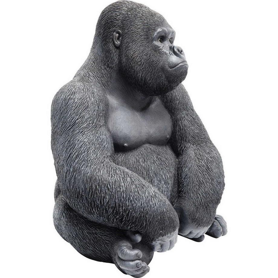 KARE Design Figurine décorative Monkey Gorilla Side Medium noir  