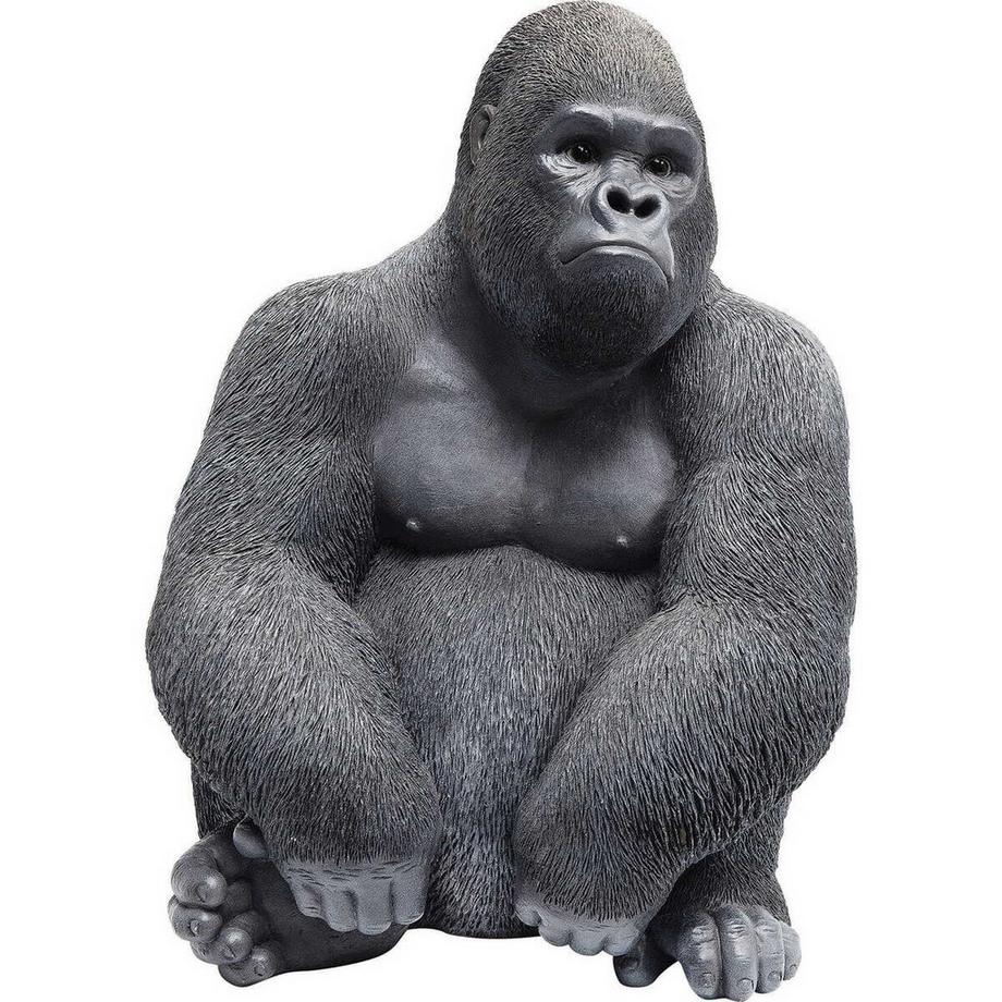 KARE Design Figurine décorative Monkey Gorilla Side Medium noir  