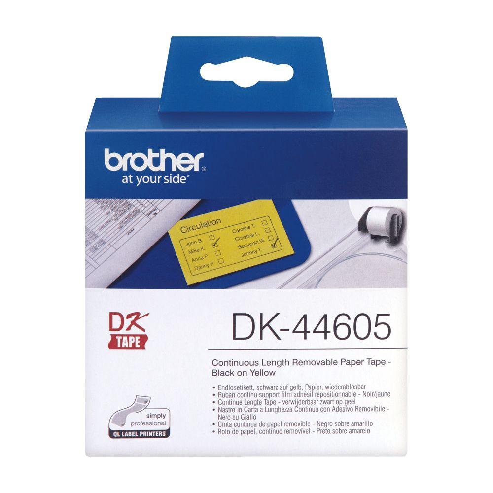 brother  DK-44605 Etiketten Rolle 62 mm x 30.48 m Papier Gelb 1 St. Wiederablösbar  Universal-Etiketten 