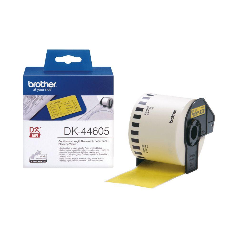 brother  DK-44605 Etiketten Rolle 62 mm x 30.48 m Papier Gelb 1 St. Wiederablösbar  Universal-Etiketten 
