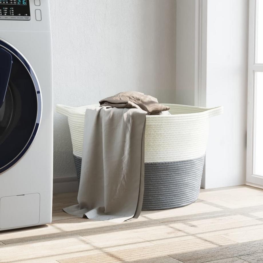 VidaXL Panier à linge coton  