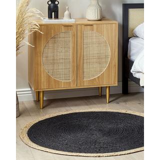 Beliani Tapis en Jute Boho MENEMEN  