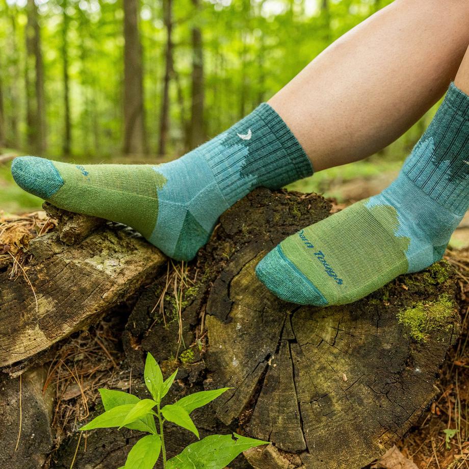 Darn Tough Vermont  Darn Tough Chaussettes Femme Micro Crew Mi-Épaisses Randonnée Laine Mérinos 