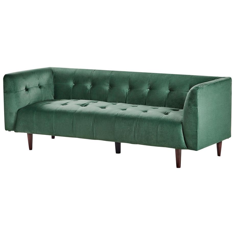 Beliani Canapé 3 places en Tissu Rétro BYSKE  