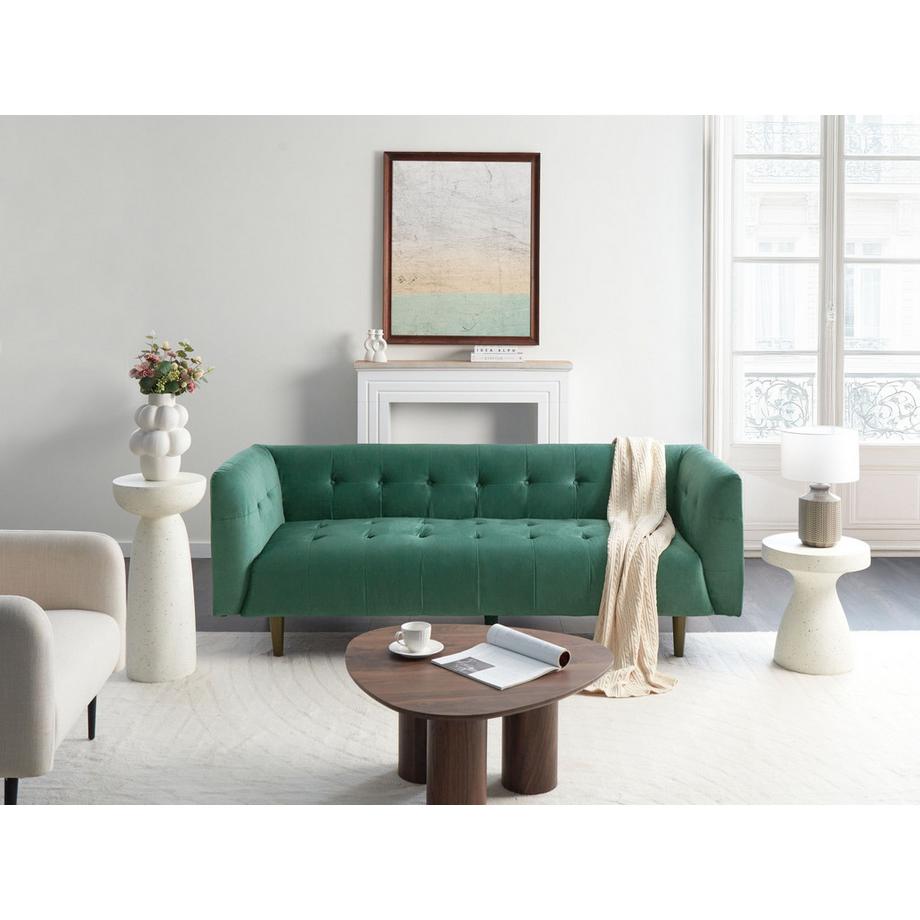 Beliani Canapé 3 places en Tissu Rétro BYSKE  