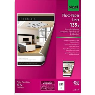 Sigel SIGEL Photo Paper Laser A4 LP341 135g glossy doppels.200 Bl.  