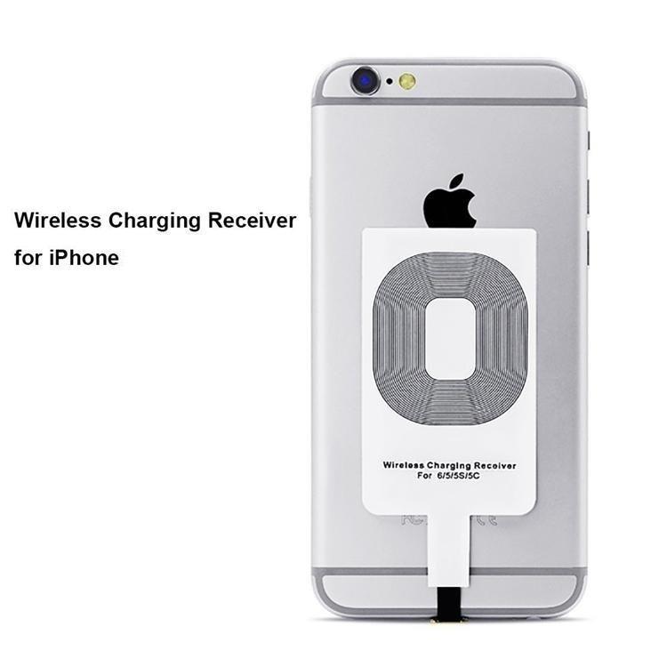 eStore  Qi-Adapter – Kabelloses Lade-Empfangsmodul für iPhone – Weiß 