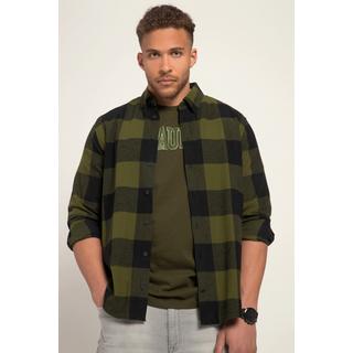 Sthuge  Chemise en flanelle à carreaux STHUGE. Manches longues et col à pointes boutonnées. Coupe Modern Fit. Jusqu'au 8 XL. 