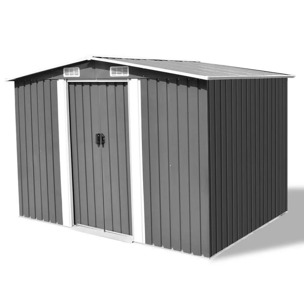 VidaXL - capanno da giardino Acciaio, One Size, Grigio