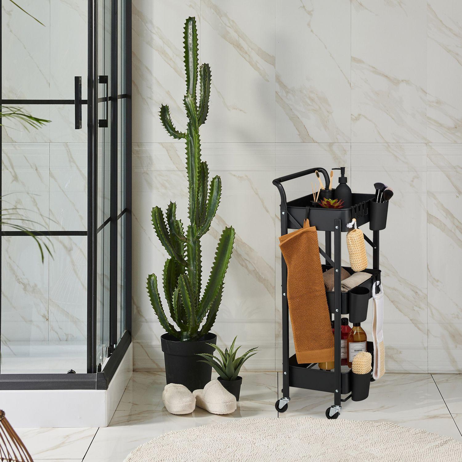 Northix Carrello pieghevole con 3 ripiani  