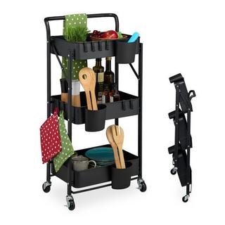 Northix Carrello pieghevole con 3 ripiani  