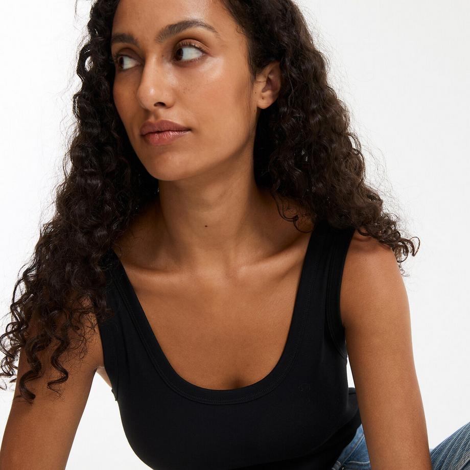 La Redoute Collections Rundhals Ärmelloses Top  