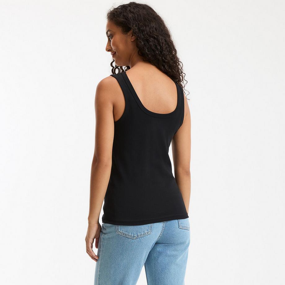 La Redoute Collections Rundhals Ärmelloses Top  