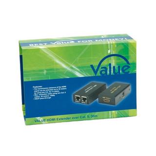 Value  Value Prolongateur HDMI via Cat. 5, 25m 