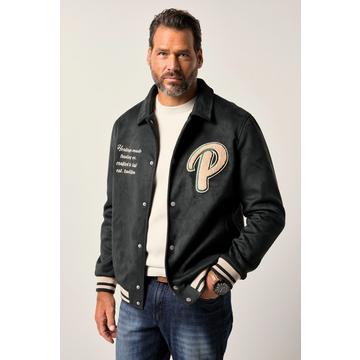 Blouson, Velours, Brust-Stick, farbige Bündchen, bis 7 XL