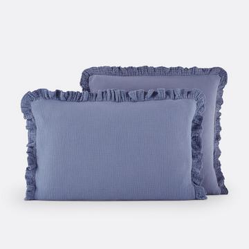 Taie d'oreiller enfant unie gaze de coton