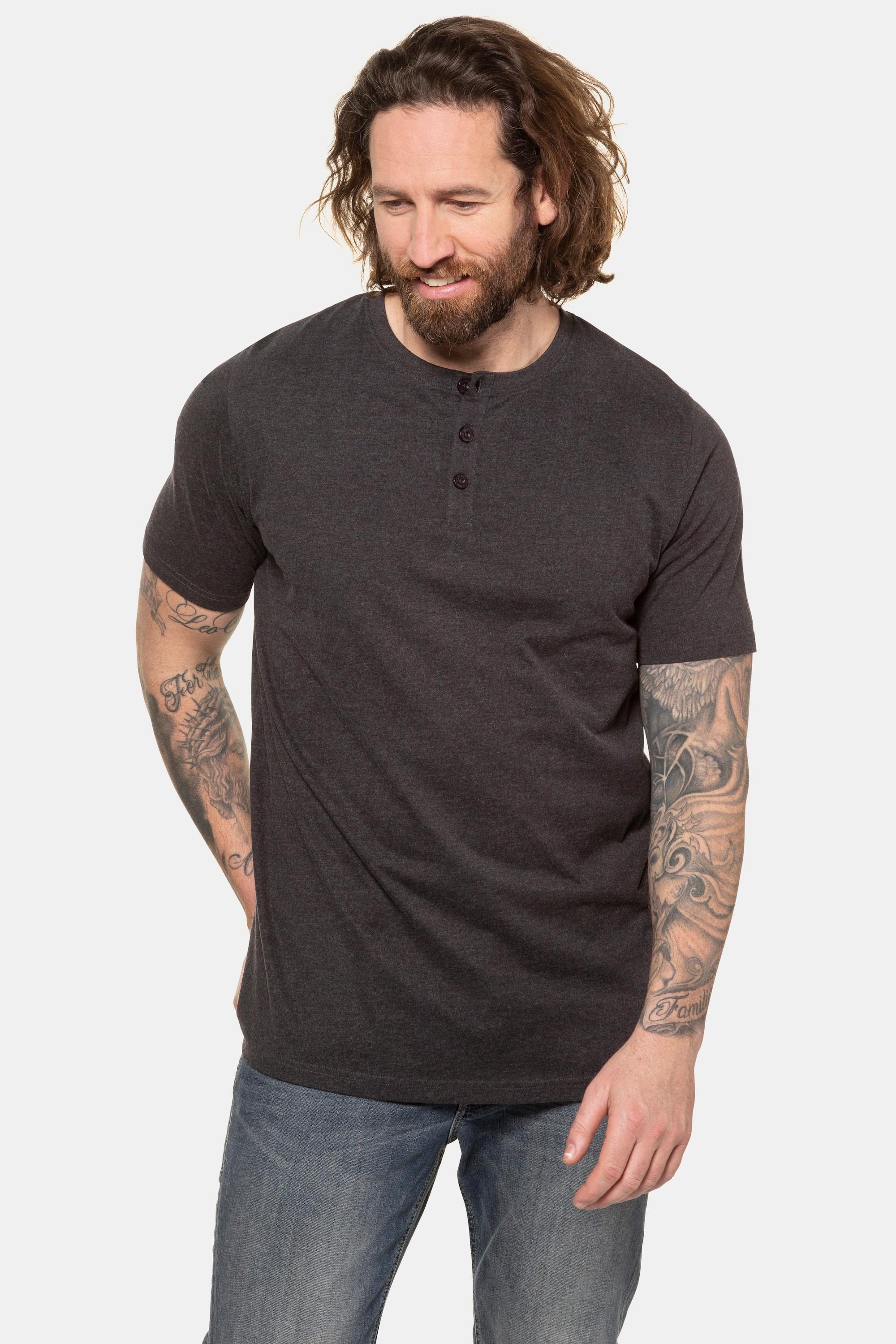 JP1880  Henley, Basic, Knopfleiste, Halbarm 