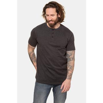 T-shirt Henley, collection Basic. Manches courtes et patte de boutonnage