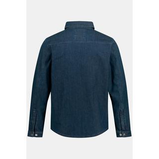 JP1880  Veste en jean, fermeture à glissière invisible et poches poitrine 