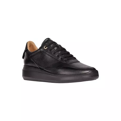 GEOX  Rubidia Tumbled Leather Trainers (chaussures en cuir) Noir