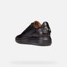 GEOX  Rubidia Tumbled Leather Trainers (chaussures en cuir) Noir