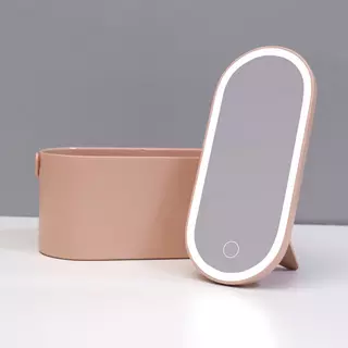 AILORIA  MAGNIFIQUE Coffret de beauté avec miroir LED à luminosité variable (USB) Rose
