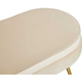 mutoni Sitzpouf oval Samt gold  