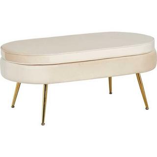 mutoni Sitzpouf oval Samt gold  