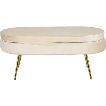 Sitzpouf oval Samt gold