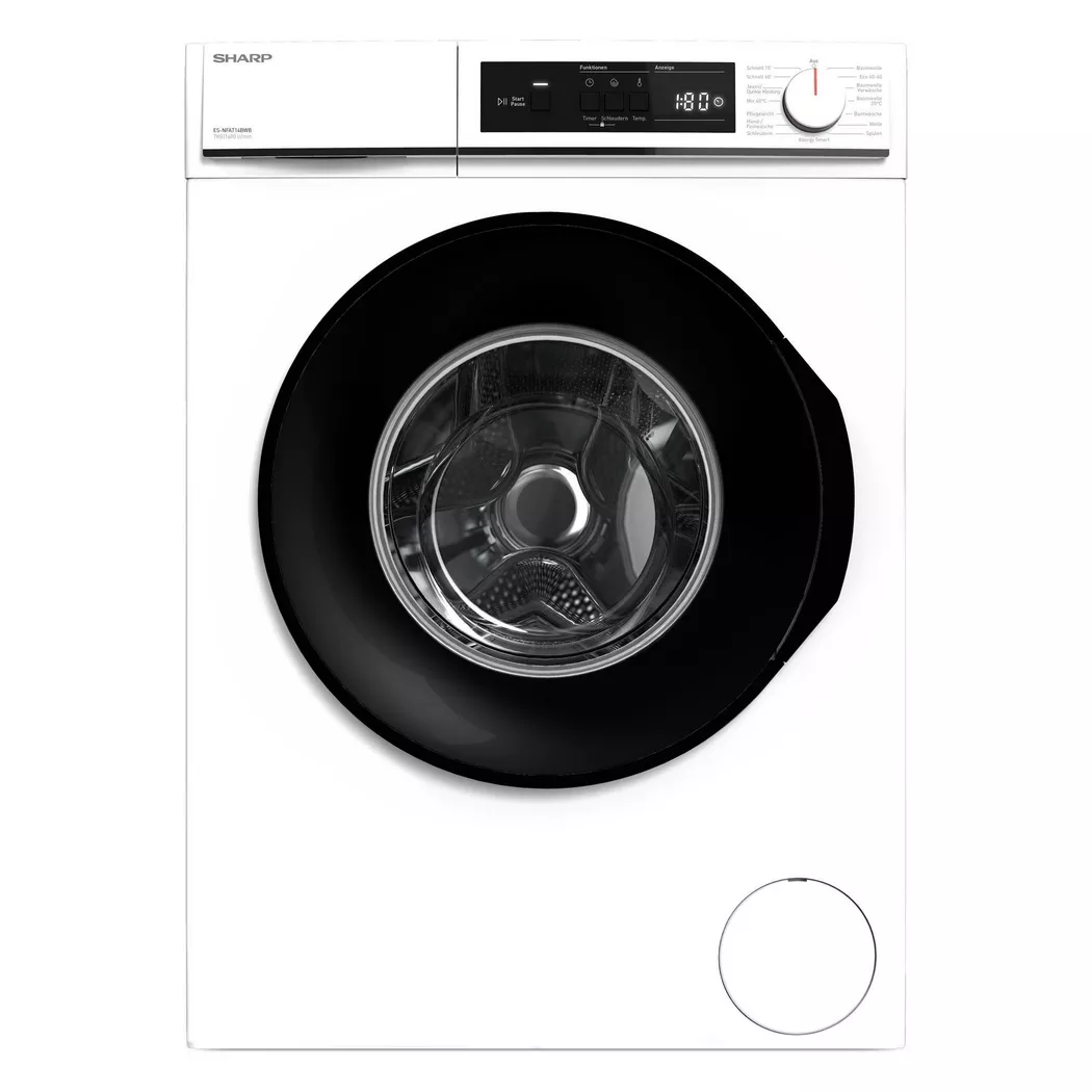 Sharp ES-NFA714BWB-DE washing machine Front-load 7 kg 1400 RPM White