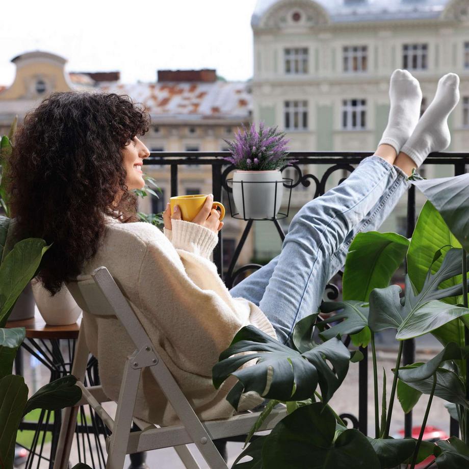 B2X 4er-Set Blumentopfhalter für den Balkon  