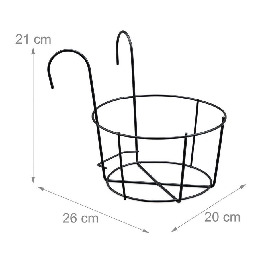 B2X 4er-Set Blumentopfhalter für den Balkon  