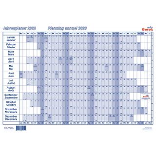 Berec BEREC Papierjahresplan A4 B 5604/22 2022, blau  