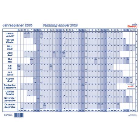 Berec BEREC Papierjahresplan A4 B 5604/22 2022, blau  