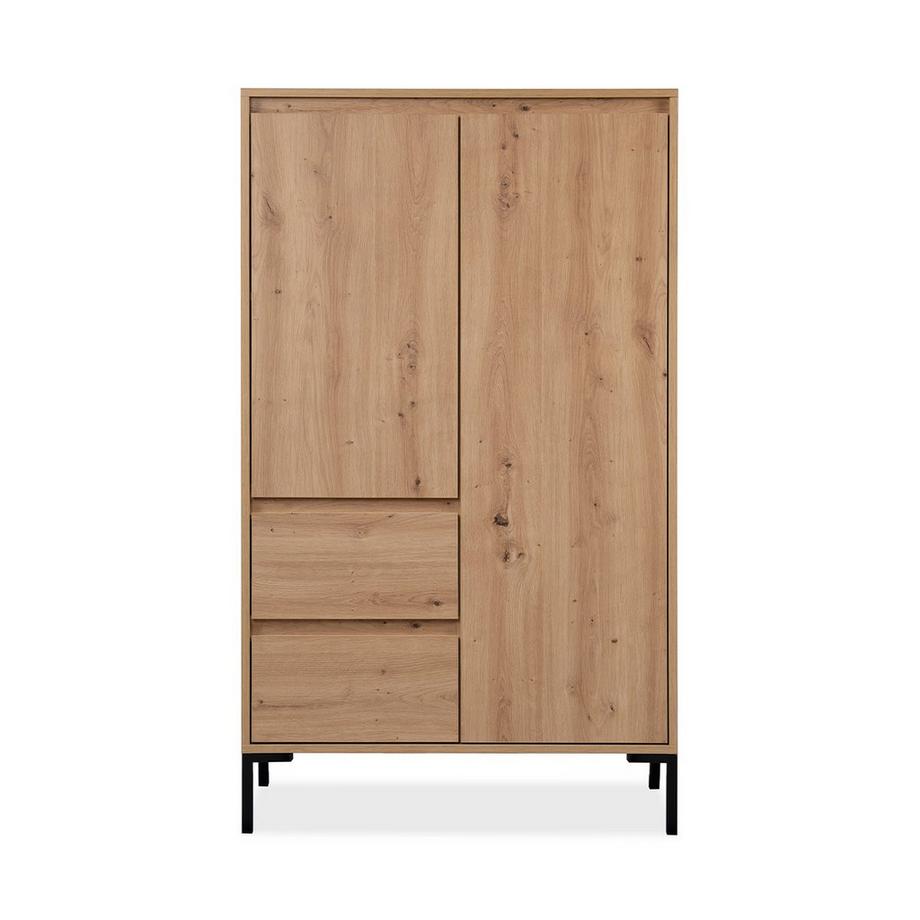 Calicosy Highboard, mit 2 Türen, 2 Schubladen und 2 Regalen, H139 cm - Plock  