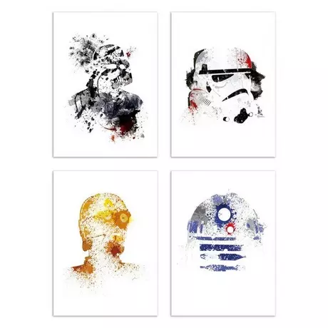 Wall Editions 4 Art-Posters 20 x 30 cm - Star Wars - Arian Noveir - 20 x 30 cm  