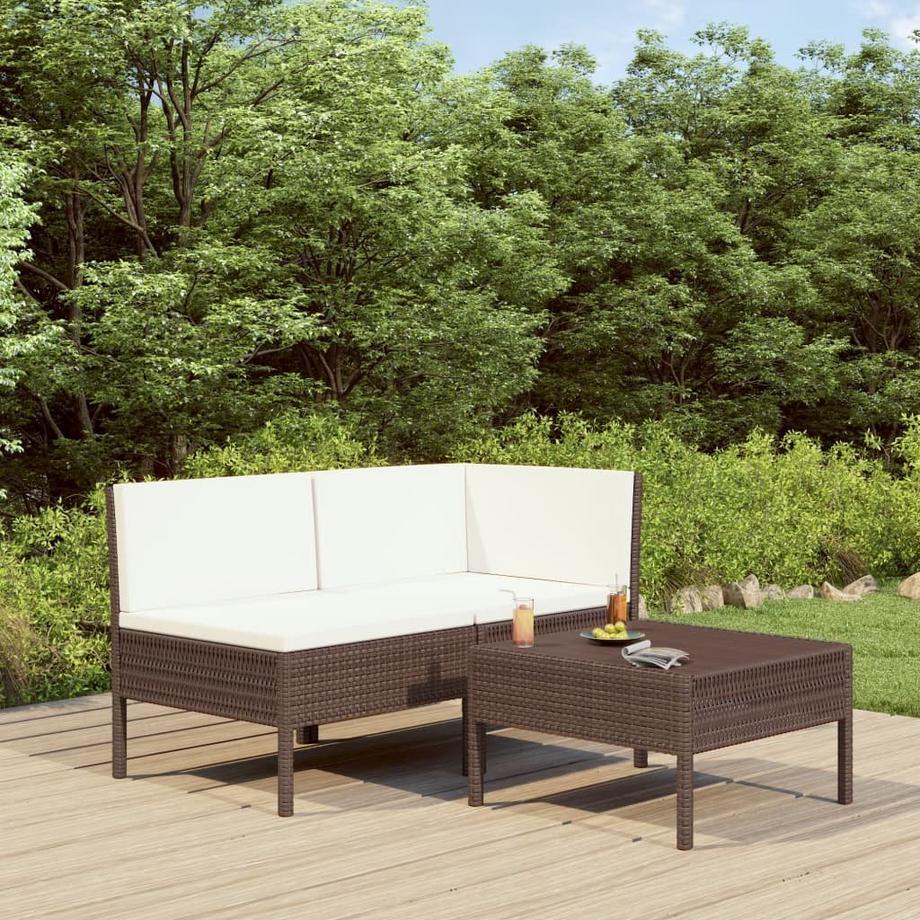 VidaXL Ensemble de meubles de jardin rotin synthétique  