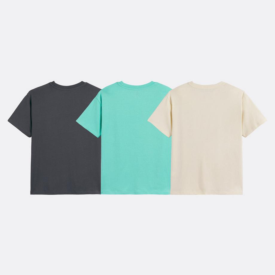 La Redoute Collections  3er-Set T-Shirts mit Rundhalsausschnitt und kurzen Ärmeln 