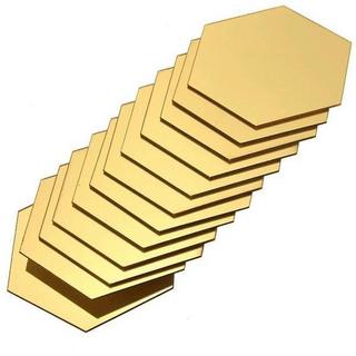 Northio 24x Selbstklebende Spiegel aus Acryl – Gold  