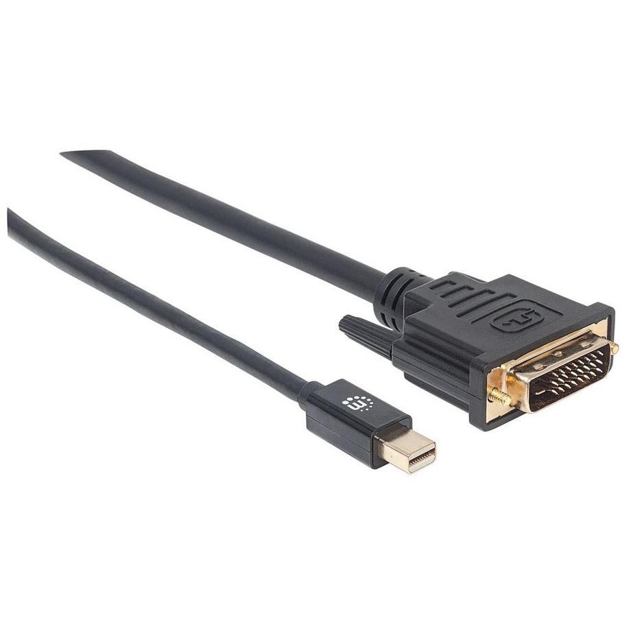 Manhattan  Manhattan Mini-DisplayPort 1.2a auf DVI-Kabel, Mini-DisplayPort 1.2a-Stecker auf DVI-D 24+1-Stecker, 1,8 m, 