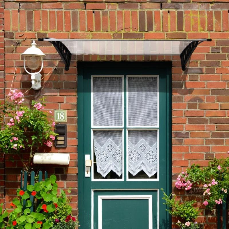 Northix Vordach über der Tür, 120x80 cm, Abdeckung aus Polycarbonat  