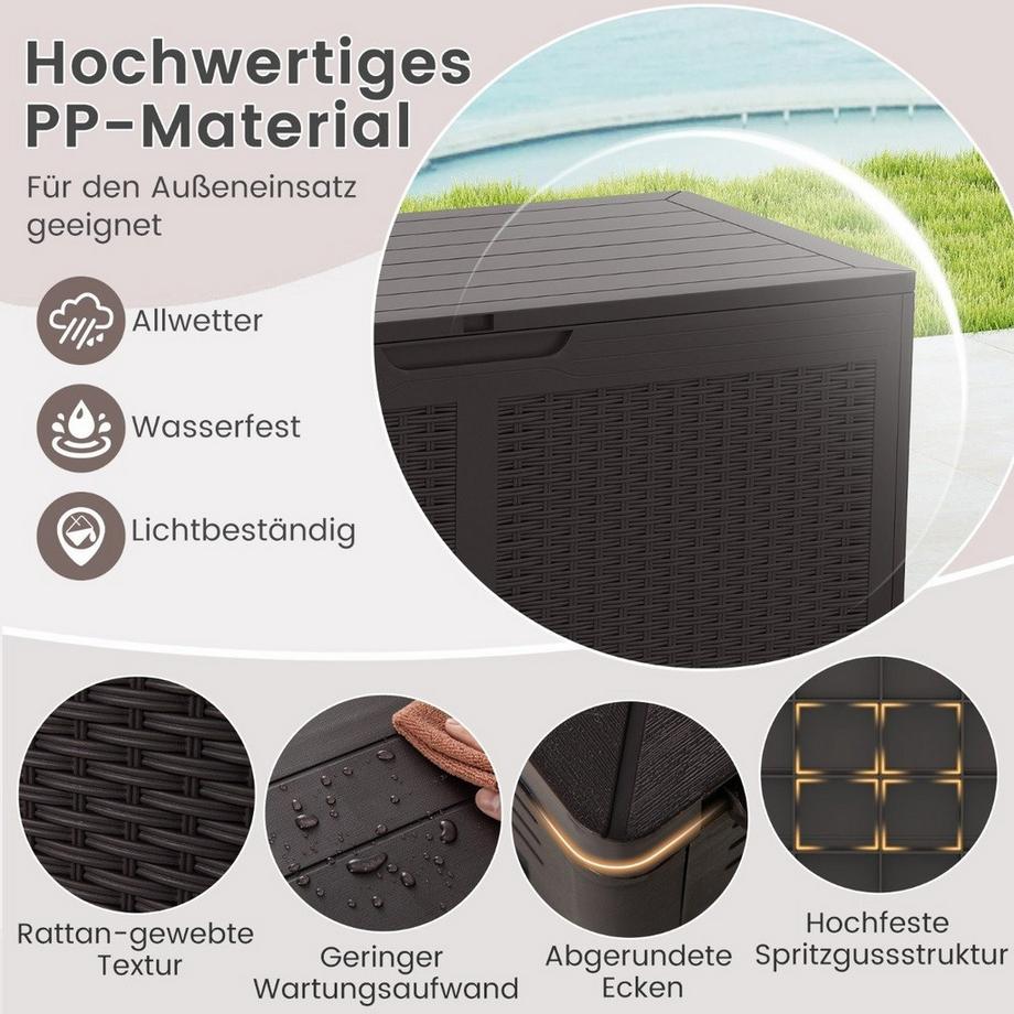 Northix Outdoor-Aufbewahrungsbox mit Rädern  