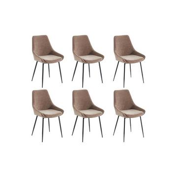 Lot de 6 chaises MASURIE Tissu