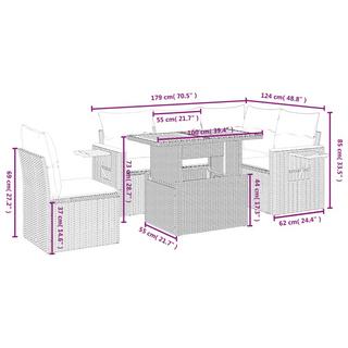 VidaXL Garten sofagarnitur poly-rattan  