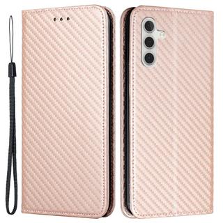 Cover-Discount  Galaxy A14 - Carbon Look Flip Case Hülle 