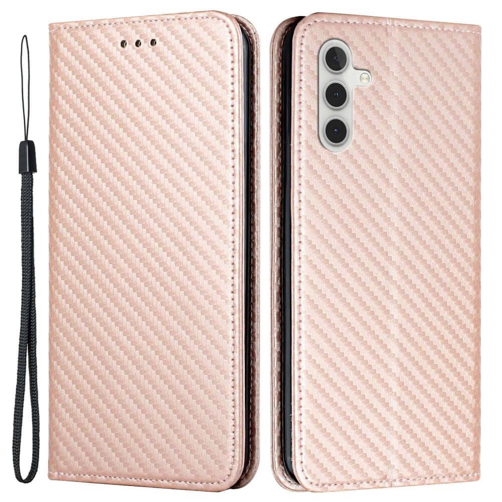 Cover-Discount  Galaxy A14 - Carbon Look Flip Case Cover 