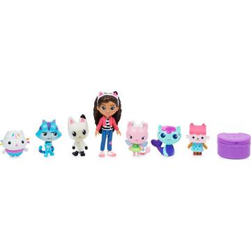 Gabby's Dollhouse , Confezione deluxe con Gabby e gattini, 7 personaggi di Gabby, giochi per bambini dai 3 anni in su